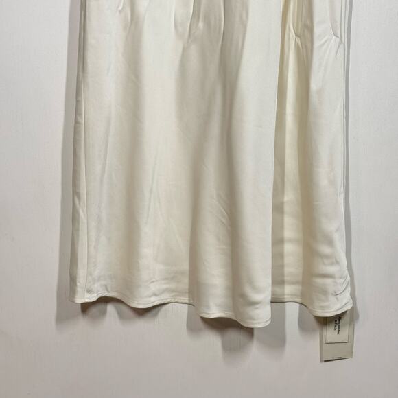 NEW Abercrombie & Fitch Maxi Dress Size Medium Petite White Plunge Cowl Back - Picture 9 of 16